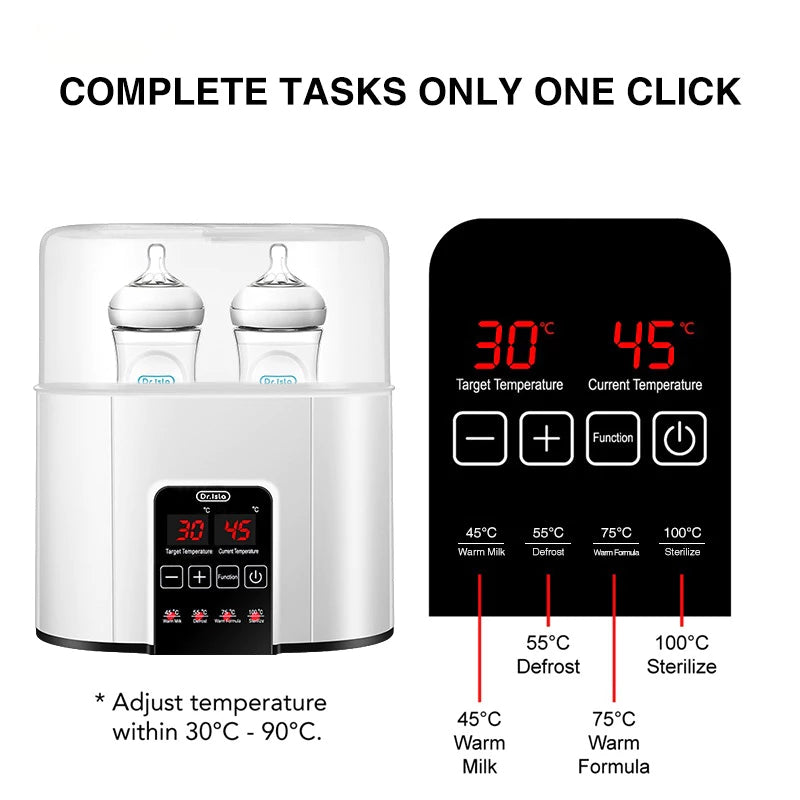 Dr.isla 4-in-1 Bottle Sterilizer For Baby Electric Warmer Heater Bottle BPA Free Food Warmer N20